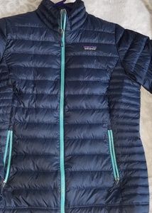 Women's Patagonia NAVY Down Sweater Jacket Large